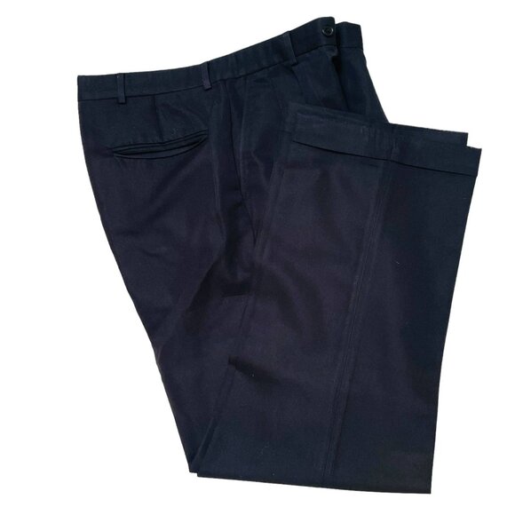 George Mens Dress Pants Black Polyester Rayon Blend Relaxed Fit Size 36x32 - Picture 7 of 13